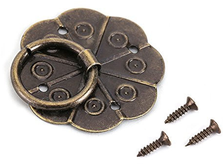 Fdit 20Pcs Ring Pull Griffe Knopf Handle Knob Vintage Antikstil Wohnmöbel Hardware für Schrank Schublade Türen(3 * 3cm)