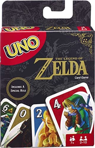 Mattel Games UNO The Legend of Zelda, Kartenspiel für den Familienabend mit Grafiken aus The Legend of Zelda und Sonderregeln