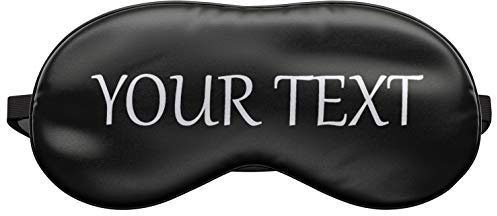 Schlafmaske Reise Relax Augen Abdeckung Bett Emoji Nickerchen Augenbinde Seine Schwarz Your text Dein Text Auf Anfrage [042]