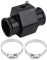 Water Temp Joint Pipe, 32mm Car Coolant Temperature Adapter Water Coolant Temp Adapter Temperature Joint Pipe Hose Sensor Gauge Black(32mm)