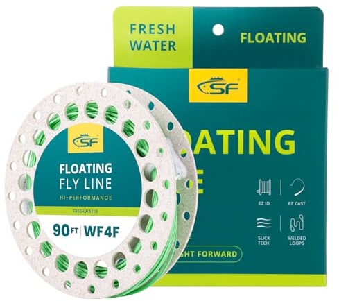 SF Fly Fishing Line Weight Forward Floating Fly Line for Fly Fishing 3wt 4wt 5wt 6wt 7wt 8wt 100ft Double Welded Loops