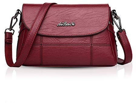 NICOLE & DORIS Damen Umhängetaschen Damen Schultertasche Handtaschen Taschen für Frauen Henkeltaschen Handtaschen für Frauen Weinrot