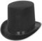 EOZY Zylinder Hut Herren Damen Hoher Hut Erwachsenenhut mit Satinband Top Hat Partyhut für Zauberer Karneval Fasching (Kappenhöhe 16cm, Schwarz)