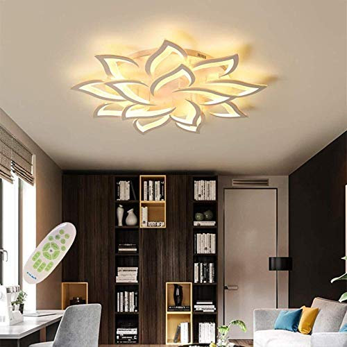 LED Ceiling Light Dimmable Living Room Lamp with Remote Control Colour Changing Bedroom Ceiling Light Modern Ceiling Lighting Chandelier Lamp Dimming 14 heads/Ø100cm/39.3in