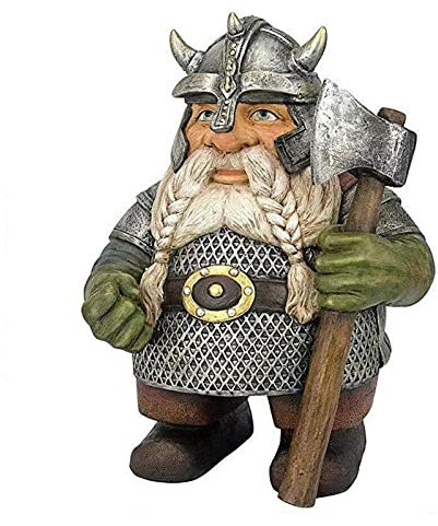 Fowybe Viking Gnome Statue,Resin Garden Ornaments Outdoor,Gnome Craft Sculpture Decor for Home Garden Yard