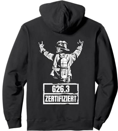 Feuerwehr G26.3 Zertifiziert Rückseite Feuerwehr Atemschutz Pullover Hoodie