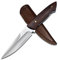 AUBEY Jagdmesser Outdoor mit Messerscheide, Feststehend Full Tang Survival Messer Bushcraft Messer mit Holzgriff, 440 Stahl Klinge Extra Scharf, Survivalmesser für Camping Angeln