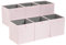 Amazon Basics Lot de 6 cubes de rangement pliables, en tissu, rose pivoine, 26,7 x 26,7 x 28 cm