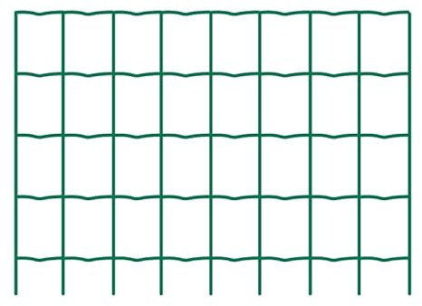 RETELANDIA - Rotolo 5, 10 o 25 m Rete Metallica Zincata Plastificata Elettrosaldata per Recinzione, maglia 6x7.5 cm - h 1.5x5 m