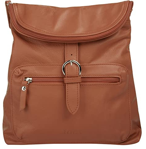 forty° Rucksack Echt Leder Damen Made in Italy | kompakter Cityrucksack | praktischer Daypack für den Alltag