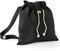 Hole Gadget Bolso mochila mujer de algodón 100% natural orgánico bordado mochila de tela para niña o niña bolsa deportiva mochilas de 8 litros mochilas deportivas bolsos blanco natural, Negro , M