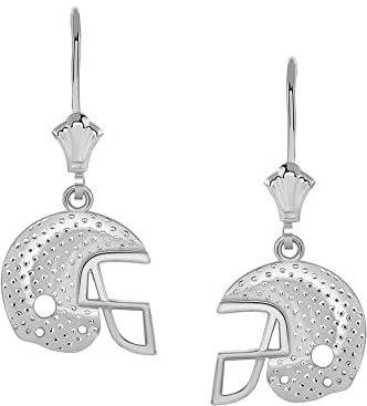 Football Helmet Leverback Ohrringe in Sterling Silber