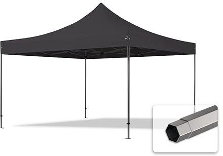 TOOLPORT Faltzelt Partyzelt 4x4m - ohne Seitenteile Premium Dach Faltpavillon Pavillon weiß