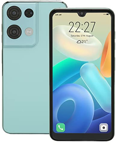6,0-Zoll-Smartphone, Reno 8 Pro 5G-Mobiltelefon, 4 GB 64 GB ROM, Gesichts-/Fingerabdruck-ID, 7000 MAh, 8 MP + 16 MP, für Android 12, Dual-SIM, WLAN, BT, FM, GPS (Grün)(EU)