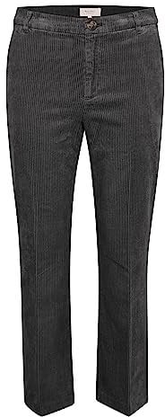 Part Two Damen Corduroy Pants abgeschnitten Länge Flared Legs Regular Fit Trousers, Magnet, 34