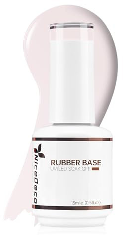 Nicedeco Rubber Base Gel Rosa 15ml LED UV Rubber Gel Soak Off Nail Art Maniküre 01