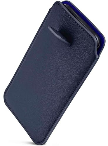 ONEFLOW Liberty Case für Google Pixel 7a Handy Einsteckhülle mit Rückzugfunktion, PU Leder Handytasche, Schutzhülle mit Lasche, Sleeve Etui Hülle zum Einstecken, Blau