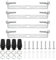 PATIKIL 90mm Lampenhalterung Decke Kit 4 Set Deckenhalterung Lampe Stahl Querleiste für Haus Büro Hängeleuchte Wand mit Schraube Unterlegscheibe Mutter