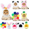 Katzenhut, entzückendes Kostüm, Hasenhut mit Ohren, lustige Mähne, Katzenhut für Katzen und kleine Hunde, Kätzchen, Welpen, Party, Kostüm, Zubehör, Kopfbedeckung (Panda, Kaninchen, Ananas, Erdbeere,