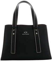 Tasche Armani Exchange kleine schwarze Topcase mit verstellbaren Griffen, Schwarz , b30xp17xh21cm