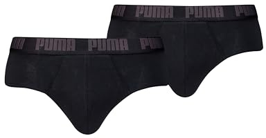 Puma Herren-Slips, 2 Stück, schwarz/schwarz, L