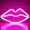 XIYUNTE Lip Neon Light Sign - USB or Battery Powered Lip Neon Signs for Wall Art Decor, Pink Lip Led Signs for Bedroom, Girls Room, Kids Room, Party, Valentine's Gift