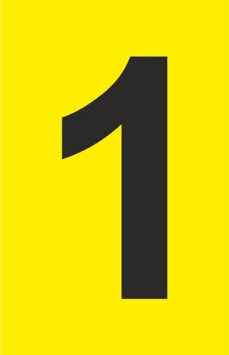 M-ITALY CARTELLO SEGNALETICO - numero personalizzato con sfondo giallo - Adesivo Extra Resistente, Pannello in Forex, Pannello In Alluminio (15x10, Plastica)