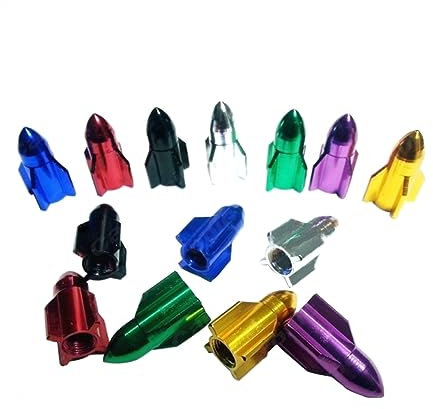 SOLUSTRE 4stücke Auto Reifen Ventilkappen Aus Aluminium Schwarz Für Felgen Reifenkappen Korrosionsschutz