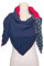 Musselintuch Blau Rot Anker mehrfarbiges Einzelstück Dreieckstuch Halstuch Damen XXL Wickelschal Tuch Stola Handmade Schal einlagig