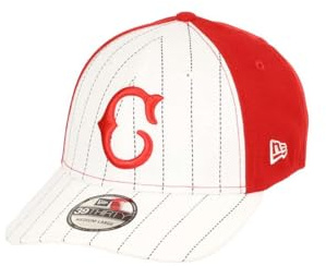 New Era Cincinnati Reds MLB Two Tone White Red Pinstripe 39Thirty Stretch Cap - M-L