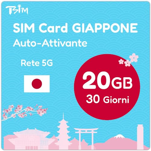 Japan SIM-Karte 30 Tage 20GB | Automatische Aktivierung | 5G-Netzwerk mit Tethering/Hotspot/Internetfreigabe