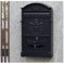 Briefkästen Postbox Briefkästen Abschließbarer Sicherer Briefkasten Vintage Metallbriefkasten Garten Wandbriefkasten Briefkasten Postkasten(Black)