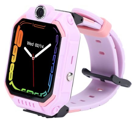 Smartwatch für Kinder, Digitaluhr mit HD Bildschirm, Telefonuhr mit Anrufen, SMS, Kamera, Schulmodus, SOS Funktion, Standort, Wecker, Taschenrechner, IP68 Wasserdicht (PINK)