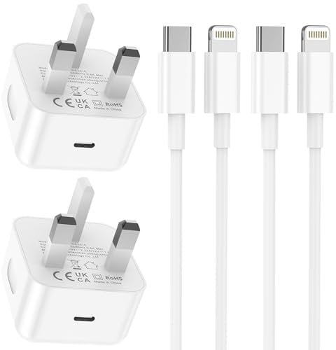 iPhone Charger Fast Charge 2Pack USB C Charger Plug Power Adapter and 2M USB C to Cable Lead Phone Charging for Apple iPhone 14 13 12 11 Pro Max XS XR X SE 8Plus, for ipad (white)