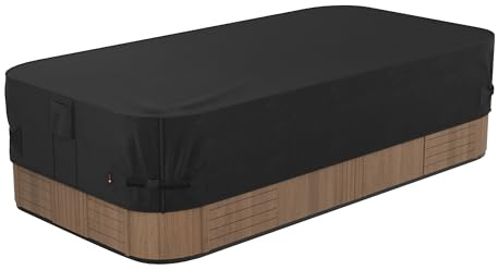 iBirdie Outdoor Waterproof Hot Tub Swim SPA Cover 158 x 97 inch fit 8 x 13 ft, 156 x 96, 154 x 94, 152 x 92, 800D Heavy Duty Weatherproof Rectangle Protectors Protective Rectangular Cover Cap