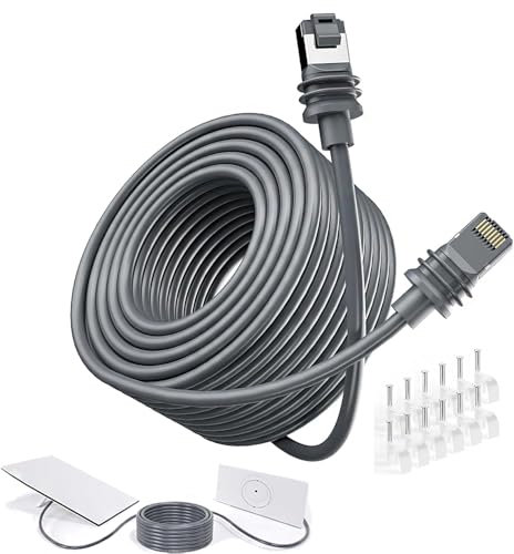 Starlink Kabel Gen 3,75 FT/23 M、150 FT/46M Verlängerungskabel Starlink gen 3,Starlink V3 Ersatzkabel Wasserdichtes Kabel Outdoor für rechteckige Satelliten Starlink V3 Ethernet-Kabel Starlink Gen 3