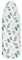 AOOTE Copriasse da Stiro Universale con Elastico per Assi da Stiro Fino a 112-28cm, Homes Ricambio Copri Asse da Stiro, Copertura Copriasse da Stiro 100% Cotone (Foglie)
