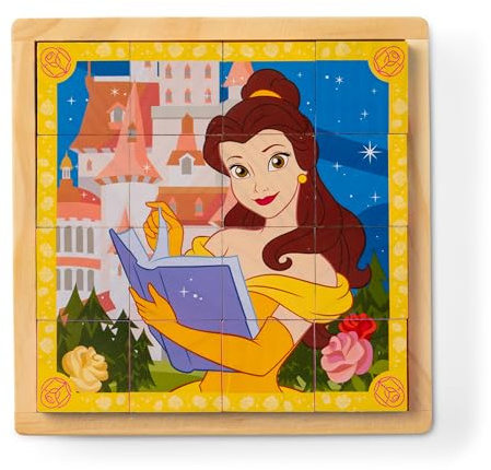 Melissa & Doug Disney Princess Wooden Toy Cube Puzzle Blocks for Boys and for Girls 3+ - FSC Certified