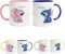 TAZALAND | Pack 2 tazas PERSONALIZADAS | PERSONAJE Y NOMBRE | 350 ml | Apta para Microondas | Personalizada a Todo Color | ELIGE ENTRE MAS DE 10 PERSONAJES | Para parejas (STITCH)