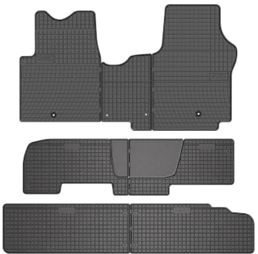 Wielganizator SolidPRO Gummimatten passend für Opel Vivaro II (2014-2019) | Qualität: Premium - Genaue Passform, rutschfest 7-teilig Fußmatten- Schwarz