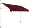 RELAX4LIFE Tenda da Sole a Morsetto per Balcone 300x175cm con Altezza Regolabile da 2M a 3M, Montaggio senza Forare, Manovella Manuale,ROSSO