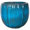 Casamata - Vaso In Ceramica Smaltata Santorini Rotondo Disponibile In Diverse Misure E Colori, Perfetto Come Vaso In Ceramica Per Piante Elegante E Resistente (Turchese, 35x34 cm)