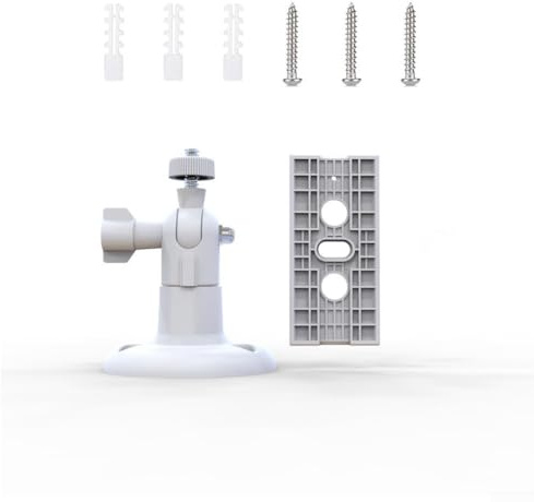 Homeponnew Wandhalterung für Ring Spotlight Cam Plus Pro Akku-Modelle, 360-Grad-Drehung für flexible Positionierung, ABS-Konstruktion für den Innen- und Außenbereich, erhältlich in Schwarz und Weiß