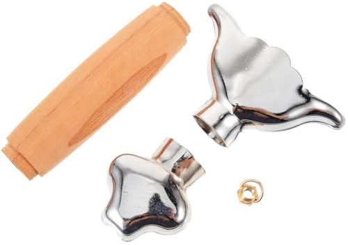 SOPOTUTU Mango de Espada Taichi de Madera y Metal Protector de Mano Metálico Antideslizante Ergonómico y Reemplazable Accesorio de Empuñadura Duradero para Esgrima Fácil Instalación para