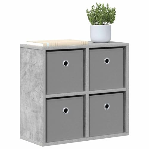 vidaXL Sideboard mit Schubladen Beton Grau 49,5 x 22 x 47 cm, Moderne Wohnzimmeraufbewahrung, robuste Möbel, große Regale, schicke Heimregale, funktionale Möbel zum Organisieren