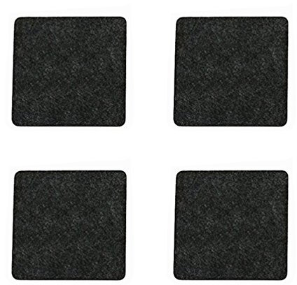 Oblique Unique® Filz Untersetzer Quadratisch - Set 4er Pack in edlem Dunkelgrau
