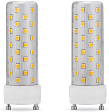 Makergroup GU24 LED Light Bulb 2700K-3000K Soft Warm White High Brightness for Bathroom Ceiling Fan 13W 18W 23W T2 Spiral CFL Light Replacement, 120V 10W 2pcs(Not dimmable)