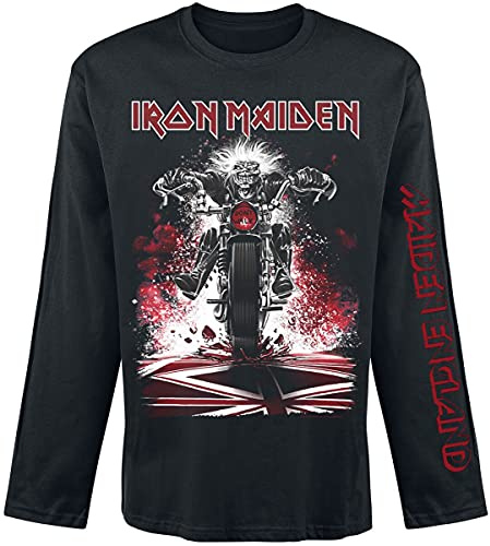 Iron Maiden Eddie Bike Männer Langarmshirt schwarz Band-Merch, Bands