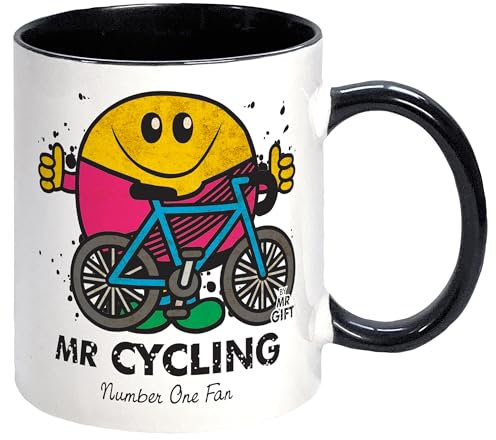Kapow Gifts Cycling Mug - Sports Gift for Fan Supporters Present Gift for dad him Man, Ceramic, 250ml
