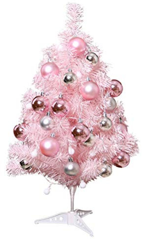 TOYANDONA Piccolo Albero di Natale Artificiale Rosa Albero di Natale Vacanze Natale Albero di Pino Decorazioni Natalizie